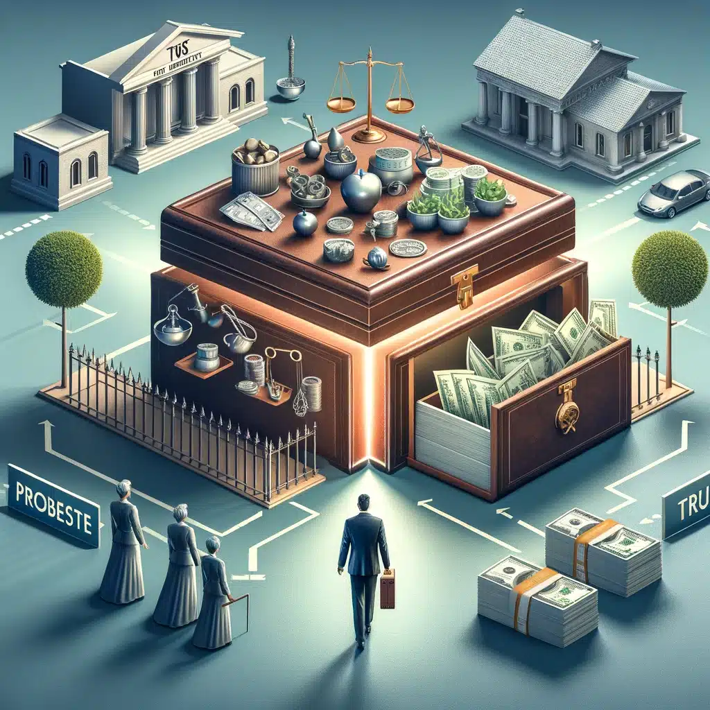 Assets held in a trust