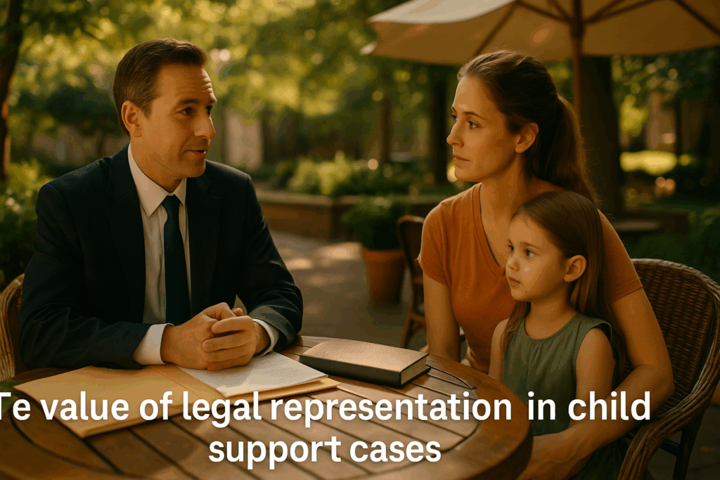 The value of legal representation in child support cases.