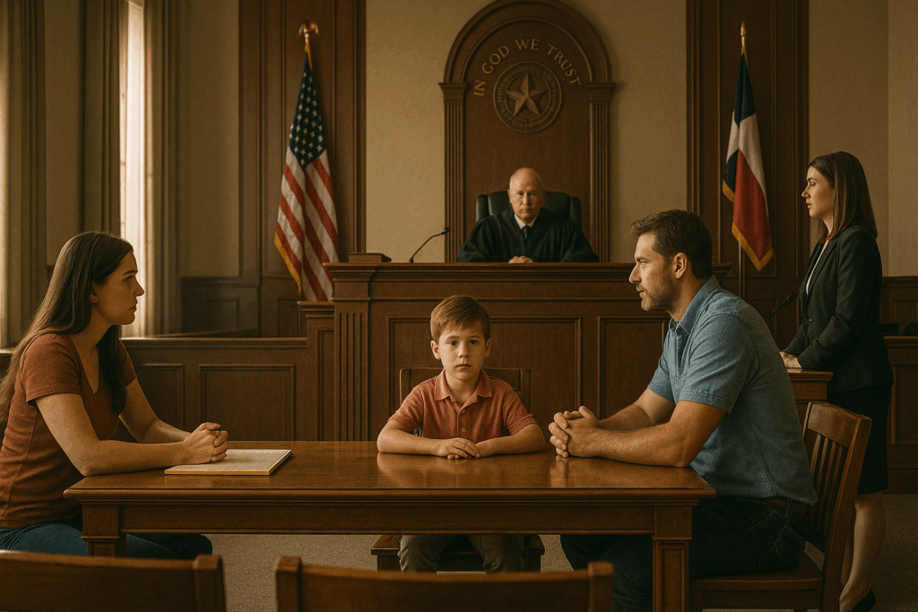 The legal process for resolving custody disputes in Texas.