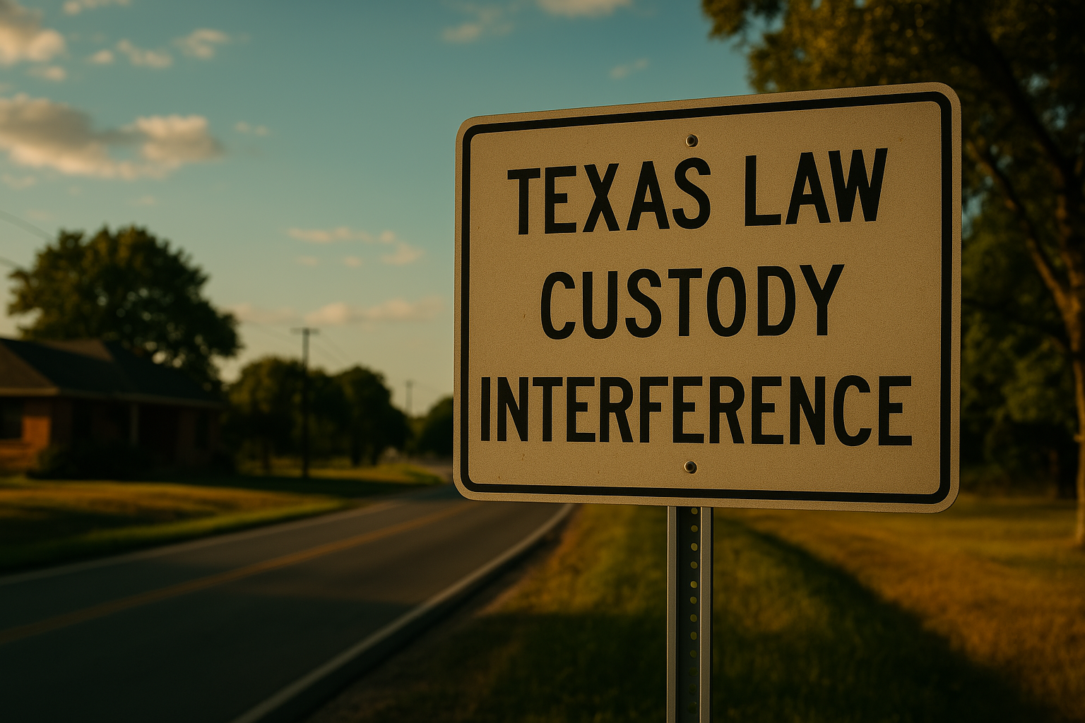 Visual representation of Texas law regarding custody interference.