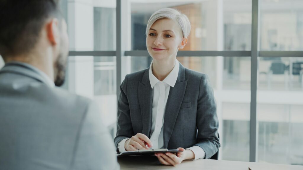 woman in a business suit