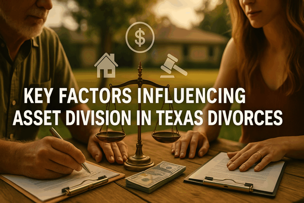 Key factors influencing asset division in Texas divorces.