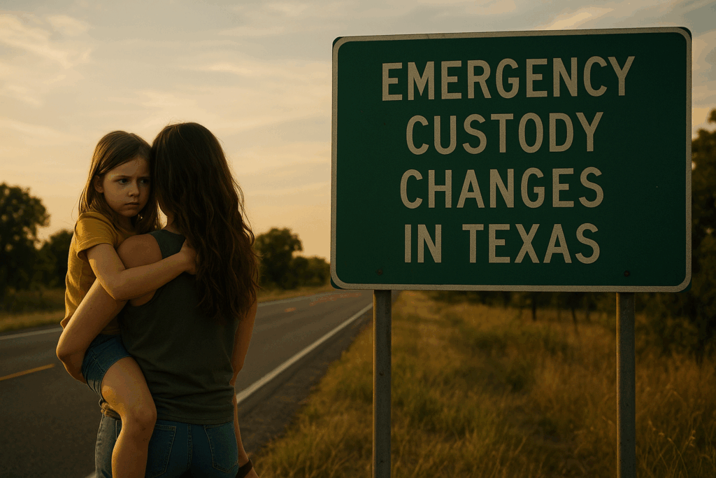 Emergency custody changes in Texas.