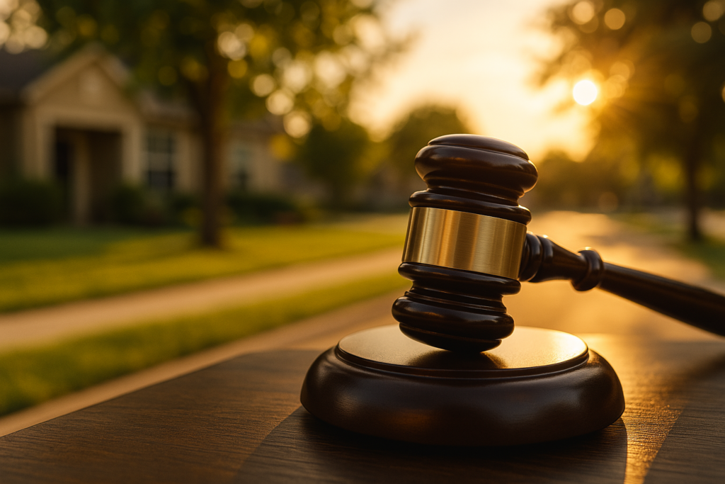 A gavel representing the importance of unauthorized relocation in Texas custody cases.