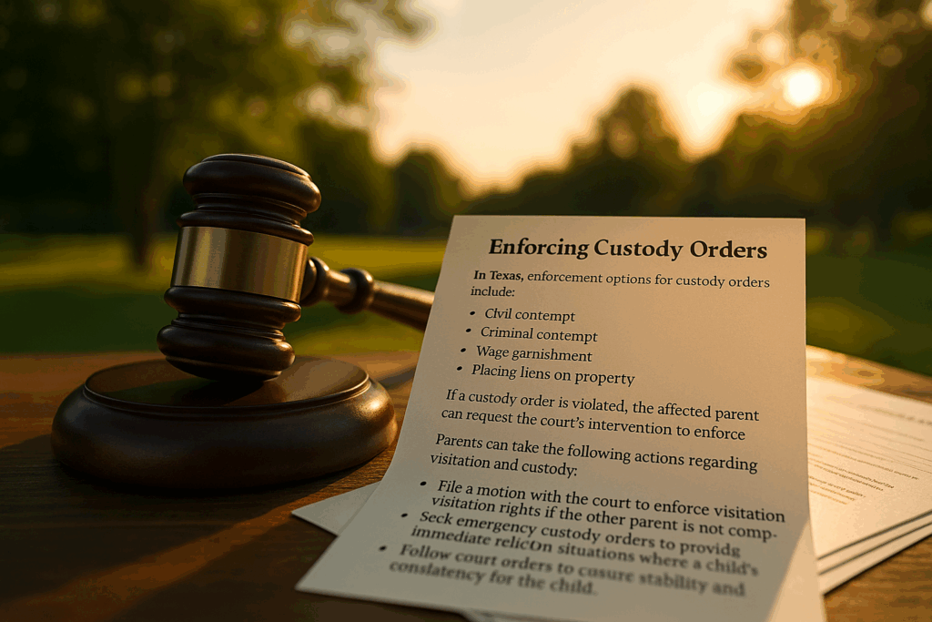 Enforcing Custody Orders