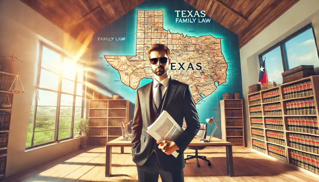 An illustration representing Texas family law.