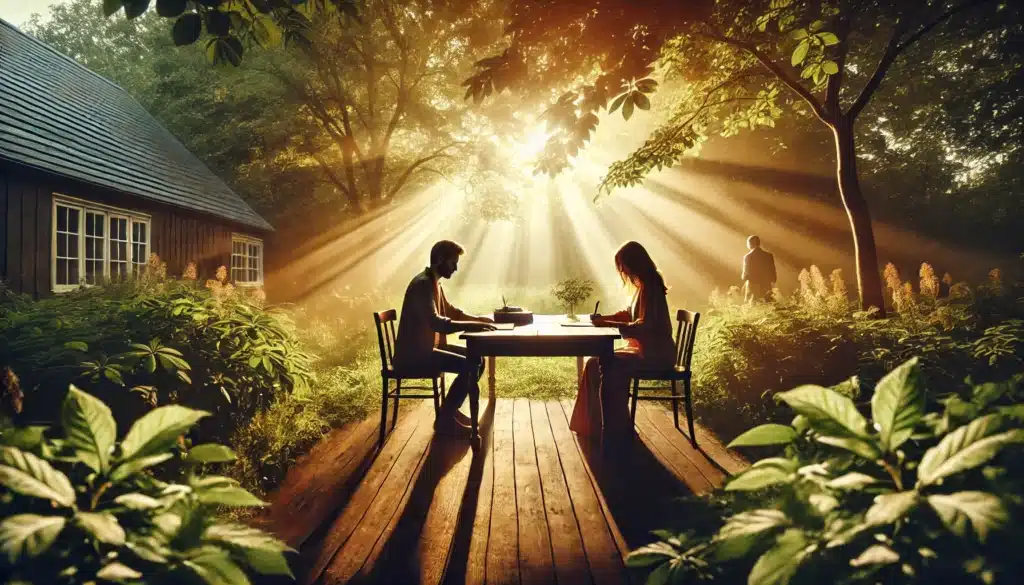 Illustration of finalizing a divorce.
