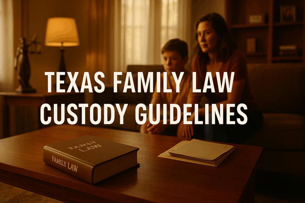 An overview of Texas family law custody guidelines.