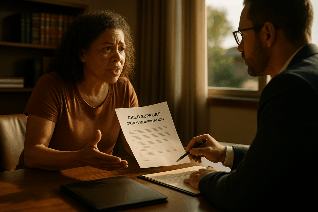 Seeking modifications to child support orders.