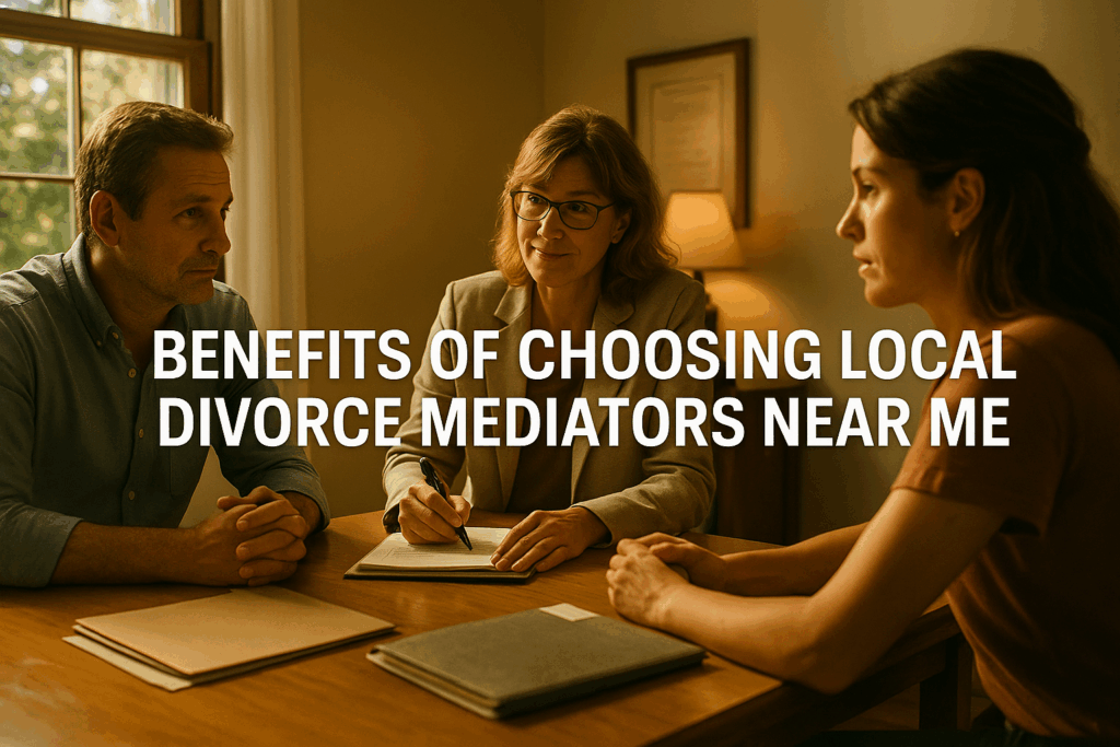 Benefits of choosing local divorce mediators near me.