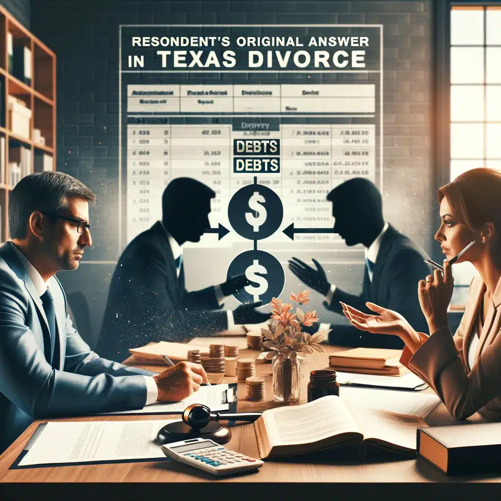Debt Division in Respondent's Original Answer in Texas Divorce