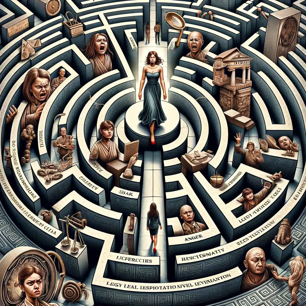 Woman Navigating the Legal Labyrinth