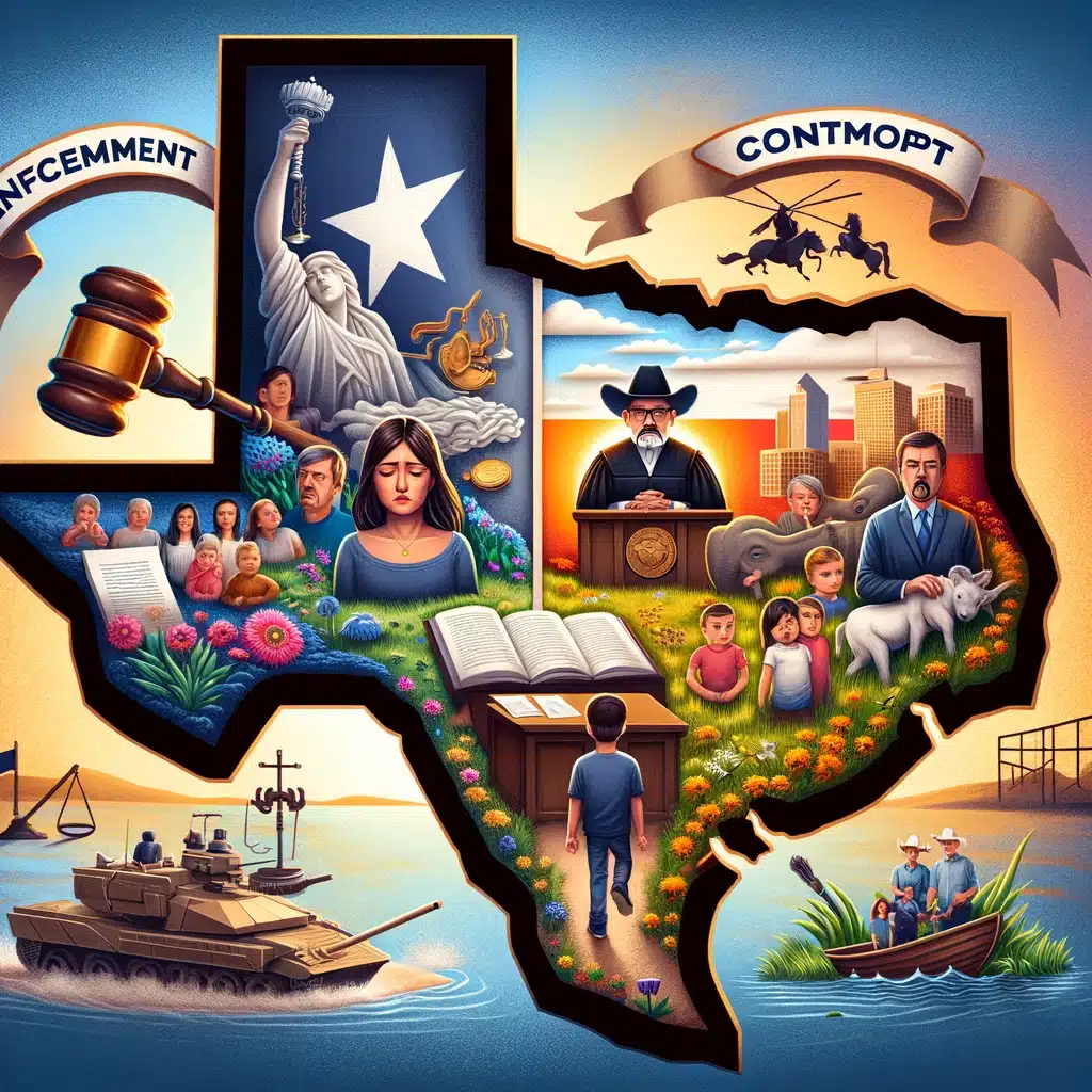 Enforcement vs contempt in Texas The same but different
