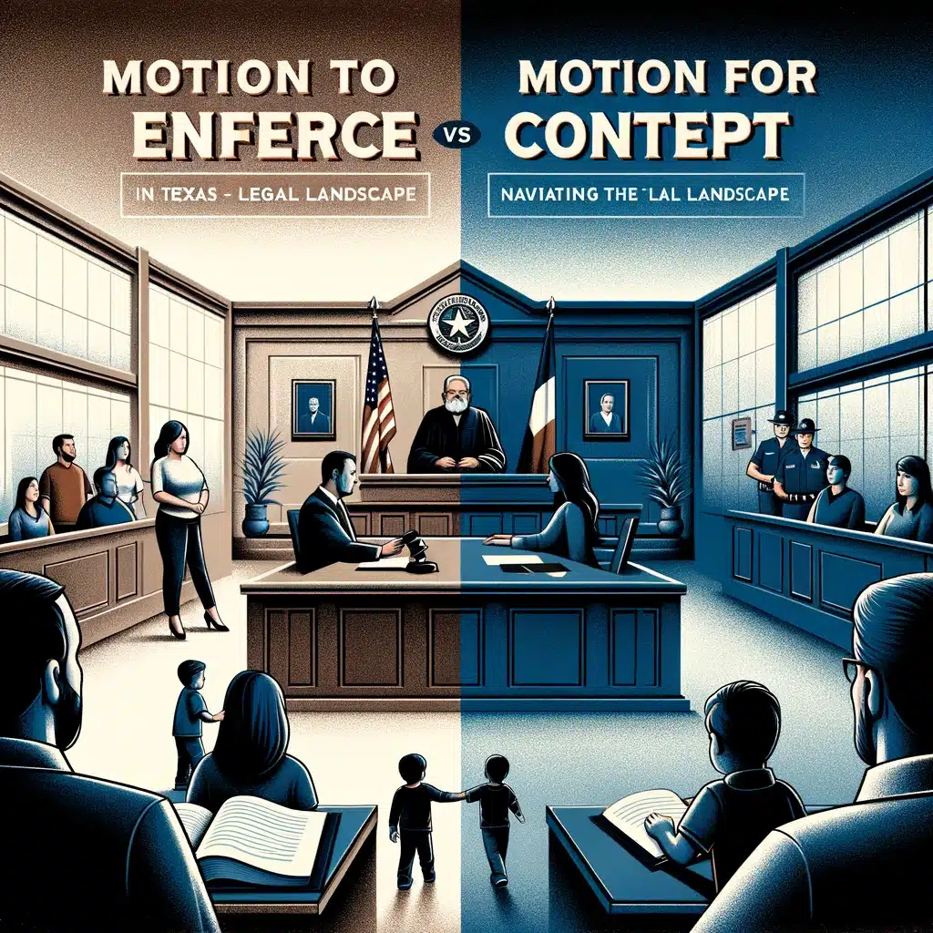 Motion to Enforce vs Motion for Contempt in Texas Navigating the Legal Landscape
