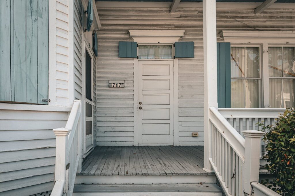white front porch