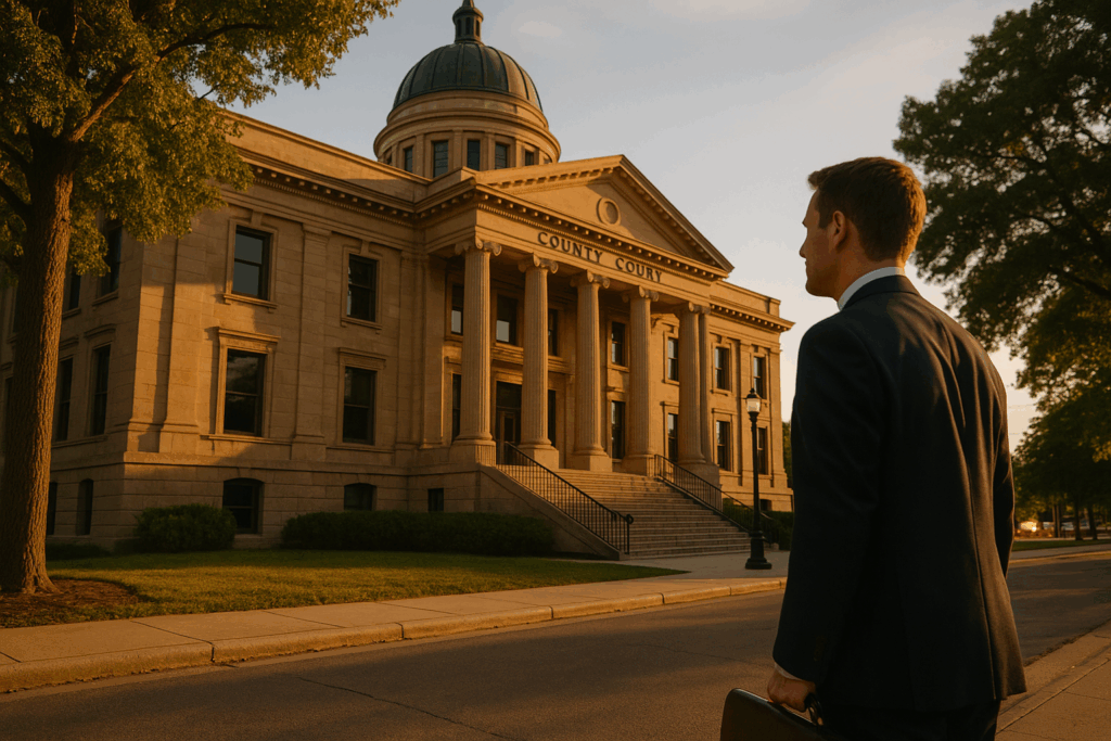 An image representing local knowledge and familiarity with county courts, important for a Texas divorce attorney.