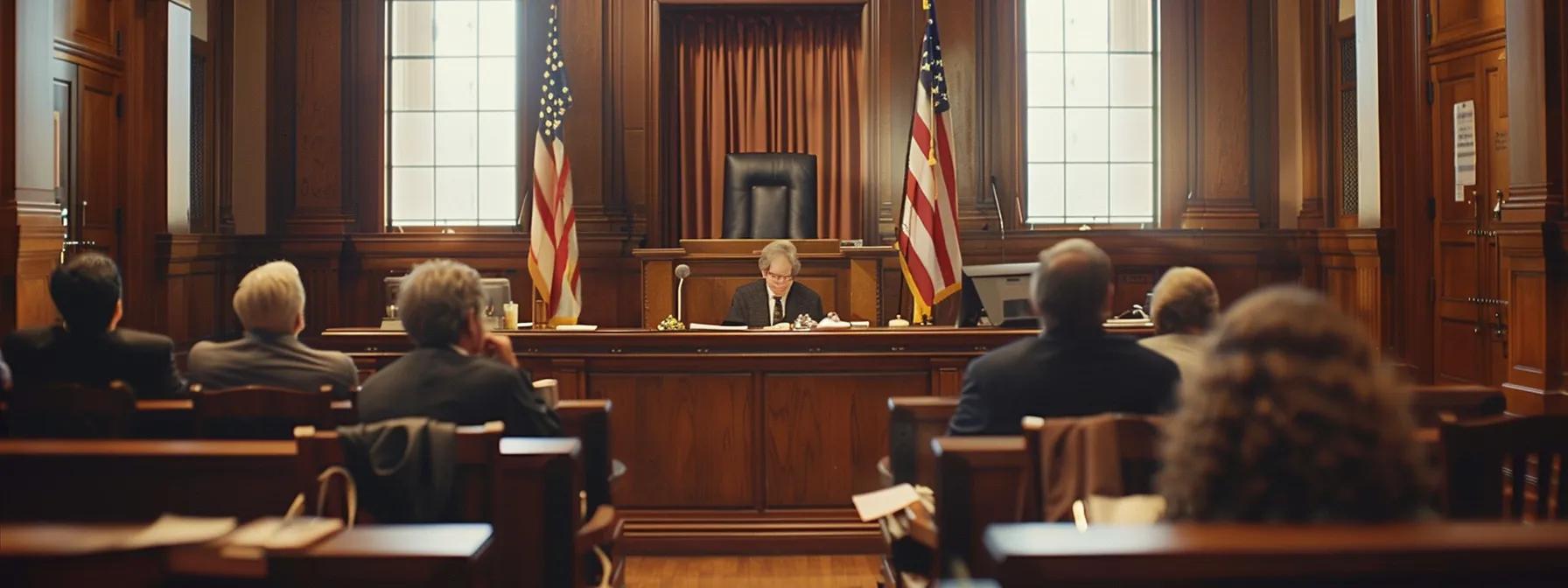 a sophisticated courtroom setting captures a tense moment during a divorce proceeding in texas, with the judge attentively assessing a detailed financial presentation on spousal support, surrounded by annotated documents and legal texts under focused artificial lighting. a sophisticated courtroom setting captures a tense moment during a divorce proceeding in texas, with the judge attentively assessing a detailed financial presentation on spousal support, surrounded by annotated documents and legal texts under focused artificial lighting.