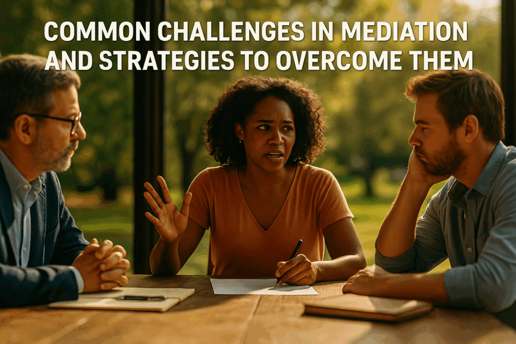 Common challenges in mediation and strategies to overcome them.