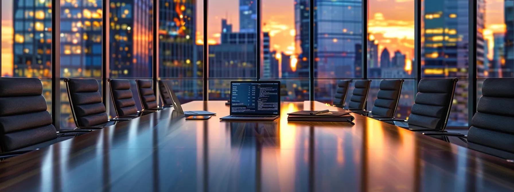 a sleek, modern office space features a polished conference table with an open laptop displaying a digital trust document, symbolizing strategic asset protection during a divorce in texas, accentuated by dramatic lighting that highlights the contrast between security and vulnerability. a sleek, modern office space features a polished conference table with an open laptop displaying a digital trust document, symbolizing strategic asset protection during a divorce in texas, accentuated by dramatic lighting that highlights the contrast between security and vulnerability.