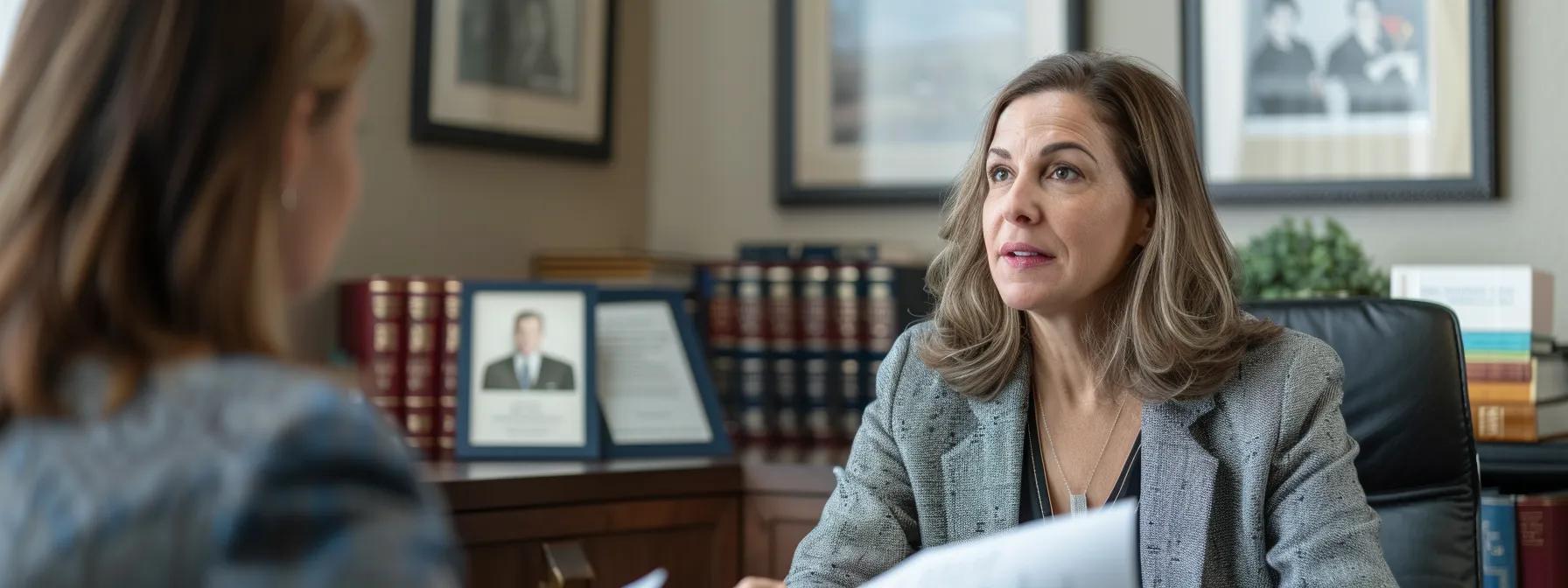 a focused professional consultation scene in a modern law office, showcasing a confident lawyer discussing spousal support strategies with a client, surrounded by legal books and framed certificates that emphasize expertise in texas family law. a focused professional consultation scene in a modern law office, showcasing a confident lawyer discussing spousal support strategies with a client, surrounded by legal books and framed certificates that emphasize expertise in texas family law.