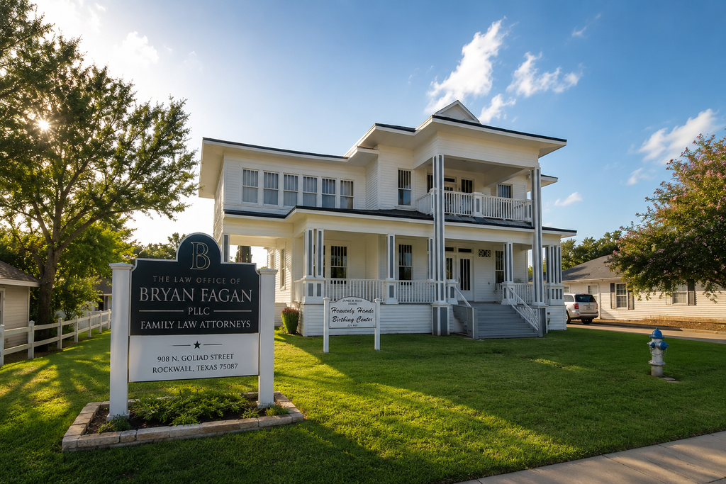Law Office of Bryan Fagan Rockwall family law office at 908 N. Goliad Street in Rockwall, Texas