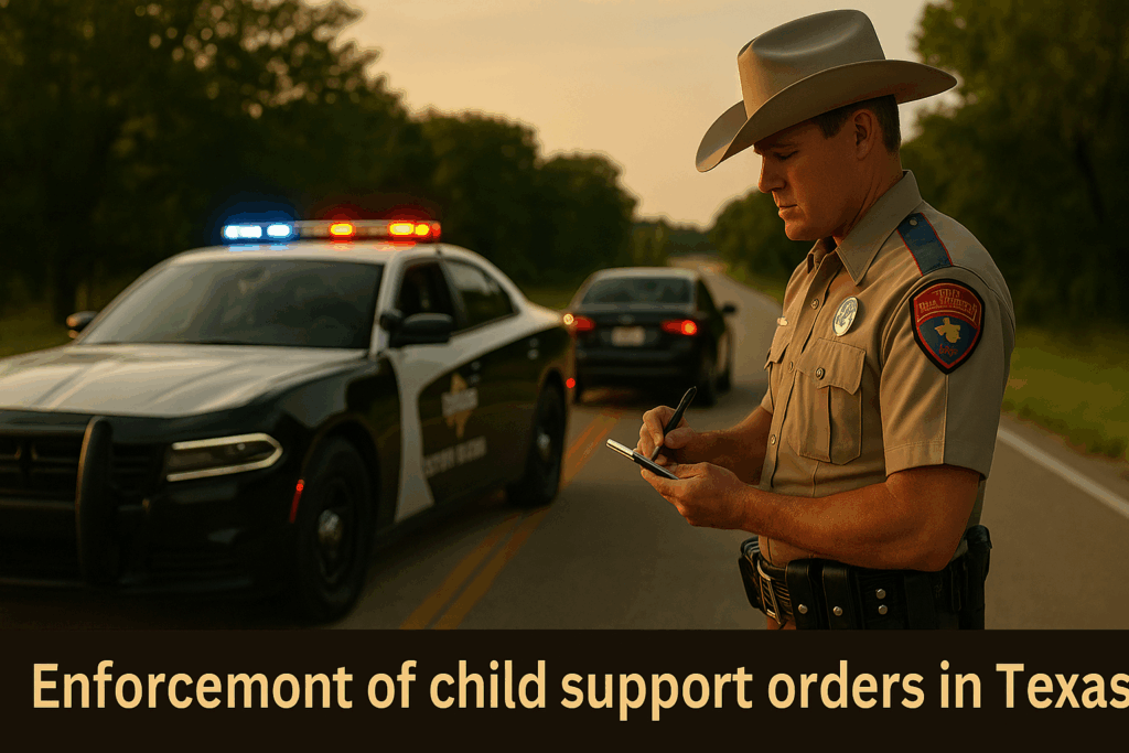 Enforcement of child support orders in Texas.