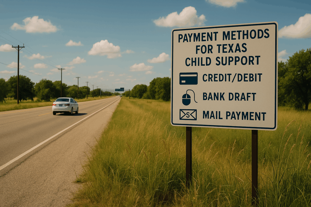 Payment methods for Texas child support.