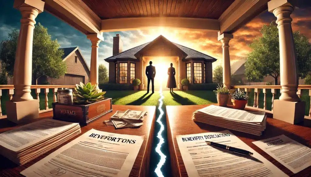 A visual representation of the impact of divorce on beneficiary designations.