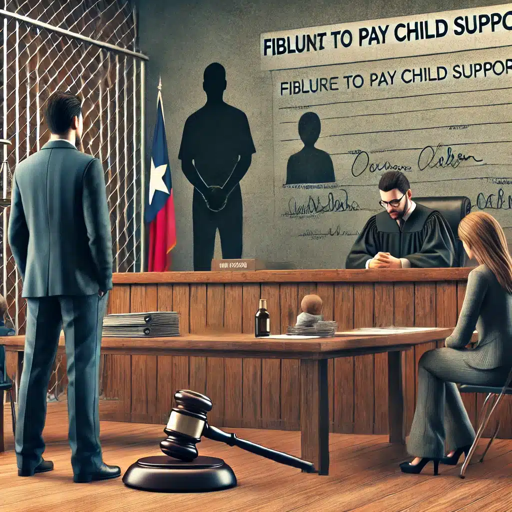 What does it mean to fail to pay child support in Texas?