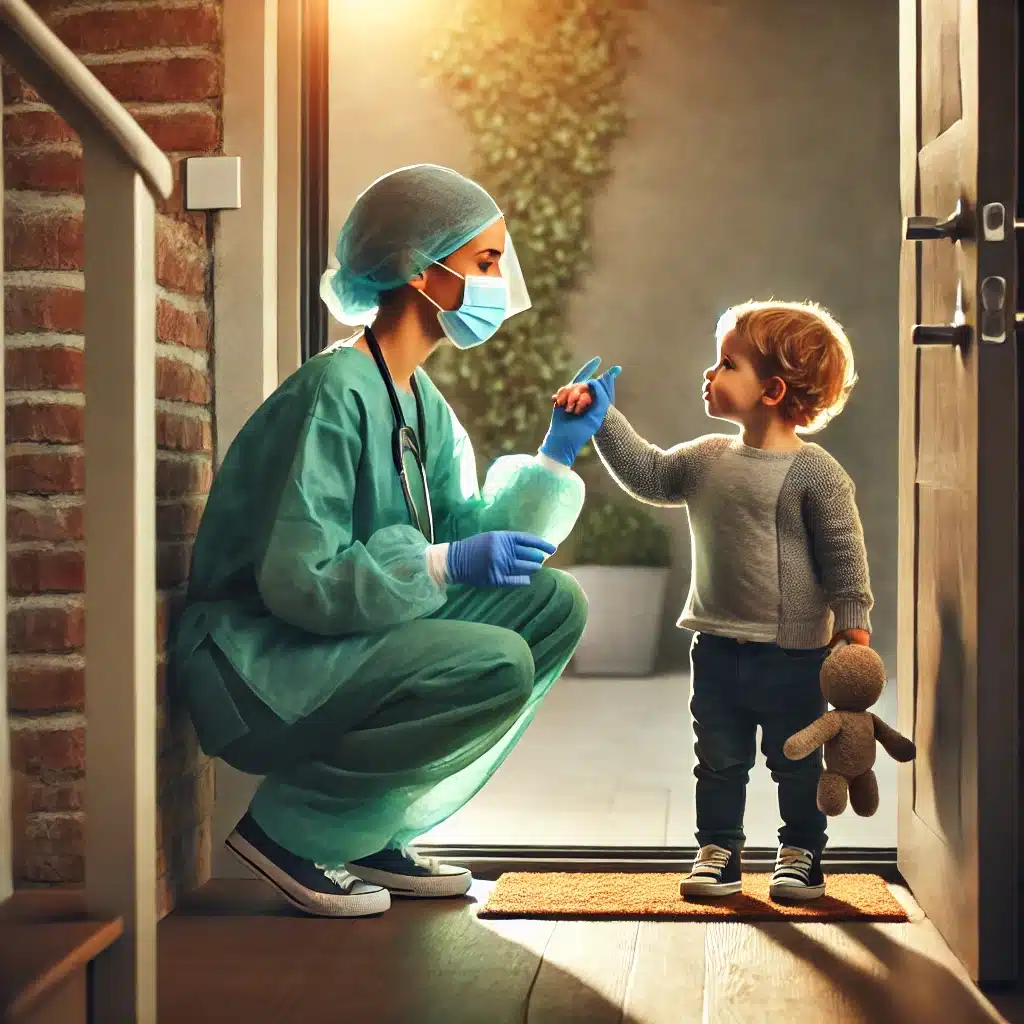 How can I keep my child safer with a co-parent in the medical field during COVID-19?