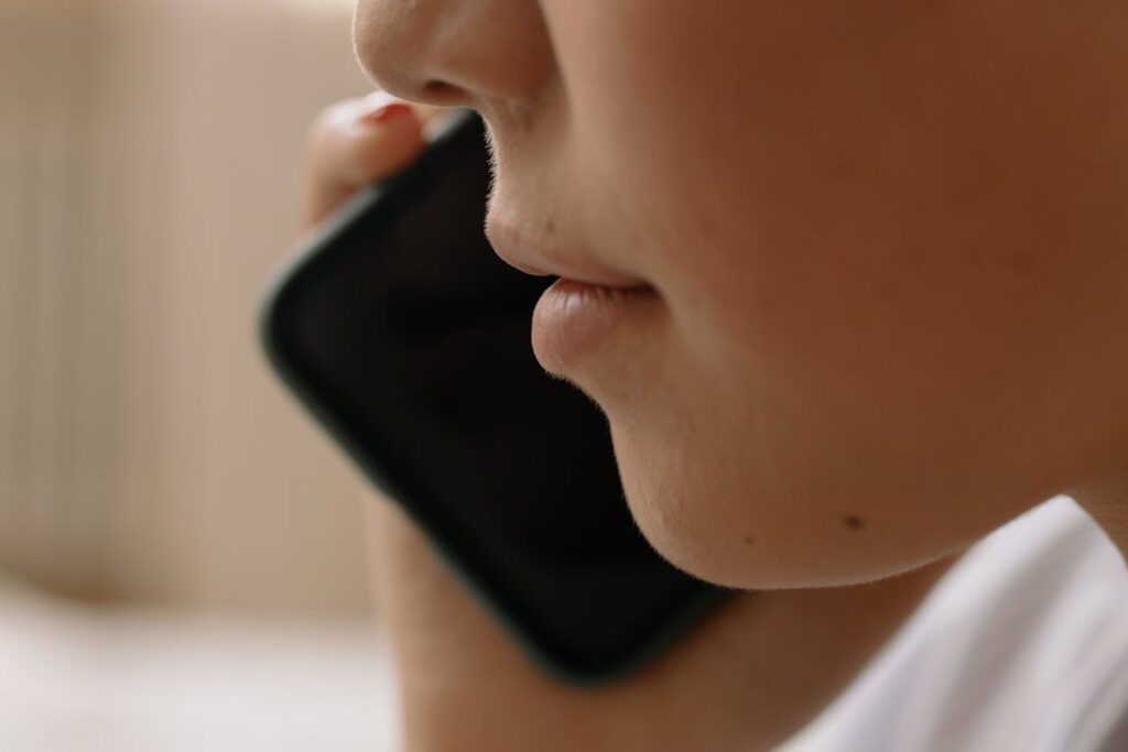close up of a person using a smartphone