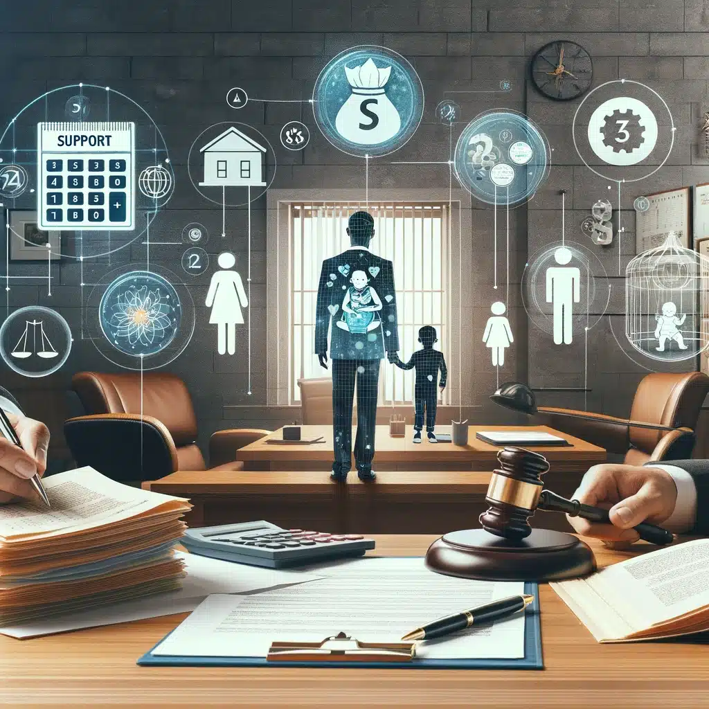 User
create an image for Child Support and VisitationCustody Arrangements