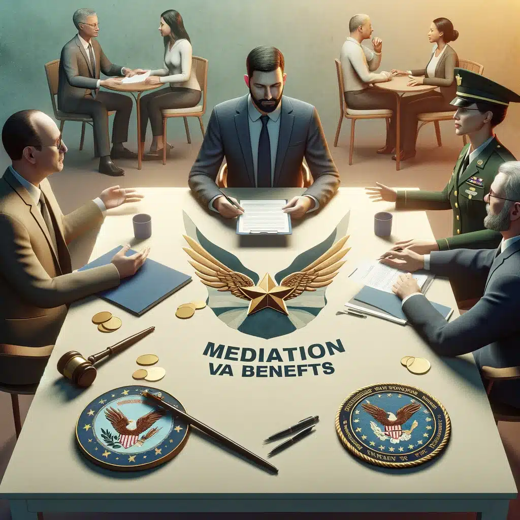 Discussing the role of mediation in resolving disputes related to VA benefits during divorce and how it can be an alternative to litigation.