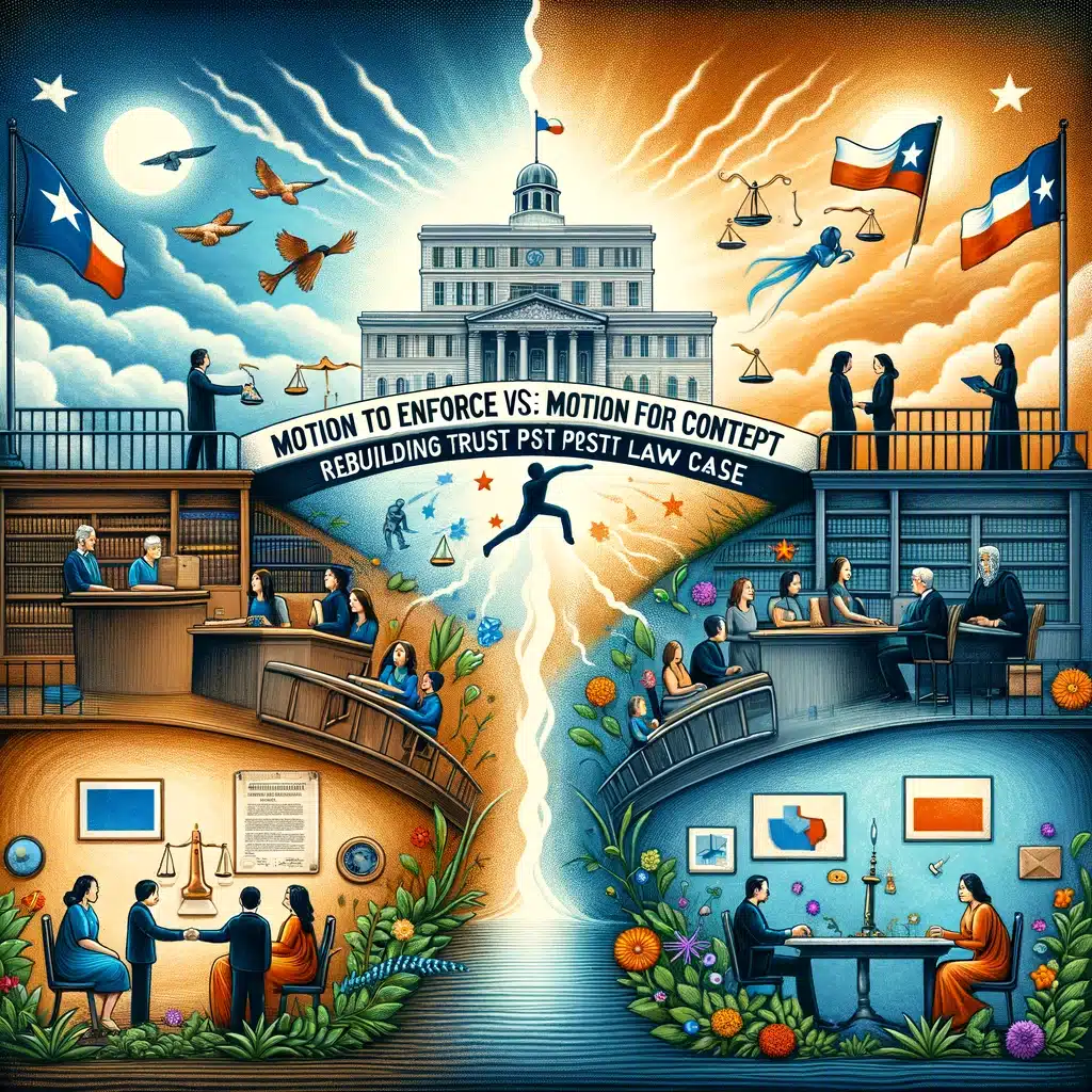 Motion to Enforce vs Motion for Contempt in Texas Rebuilding Trust Post Family Law Case