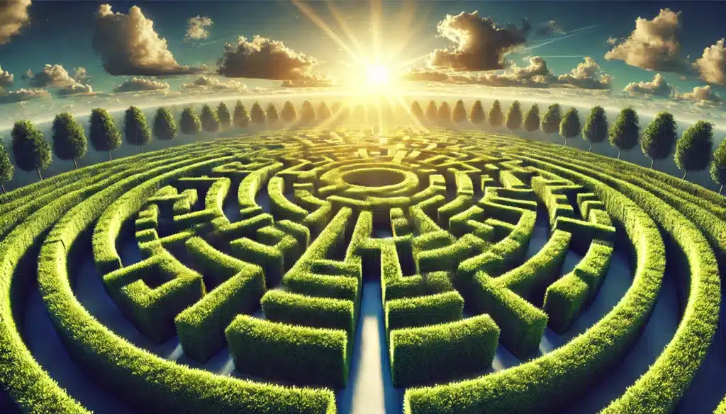 An illustration depicting the complexities of navigating divorce in Texas.