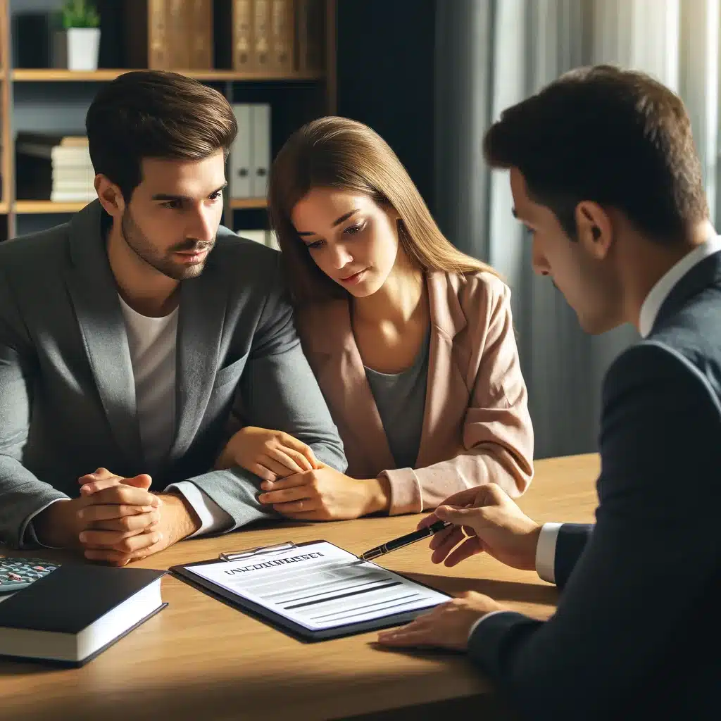 Couple Consulting a Divorce lawyer