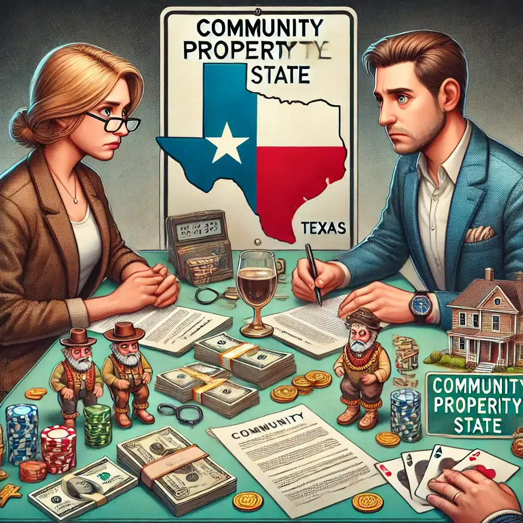 Gambling losses are often classified as community debts.