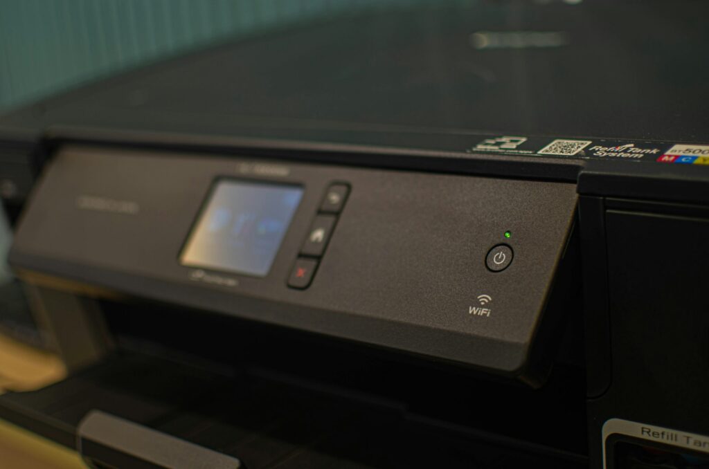 black scanner printer