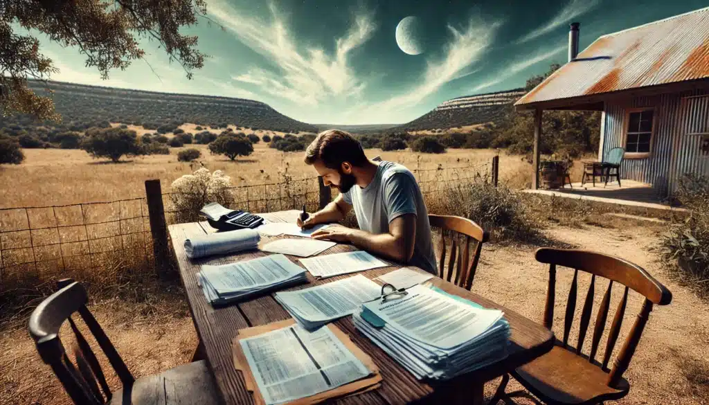 An illustration depicting a custodial parent preparing a modification request for relocation.