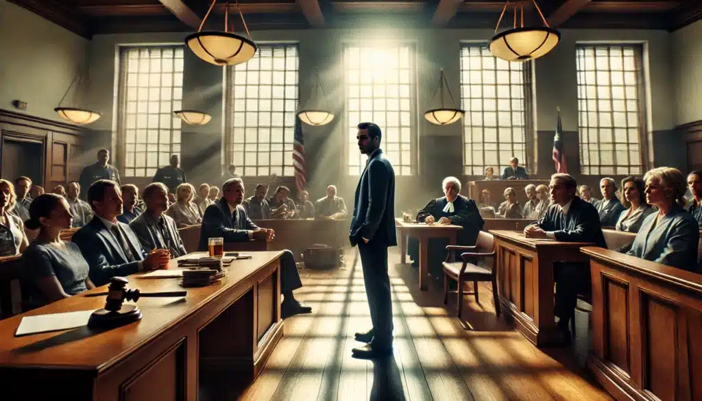 An illustration depicting the concept of false divorce allegations in Texas.