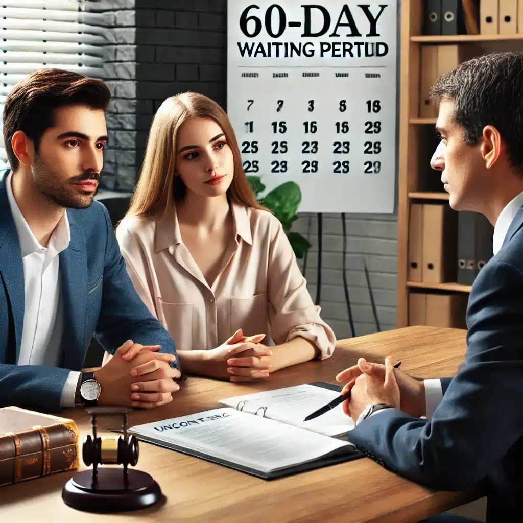 there is a mandatory 60-day waiting period for all divorce filings