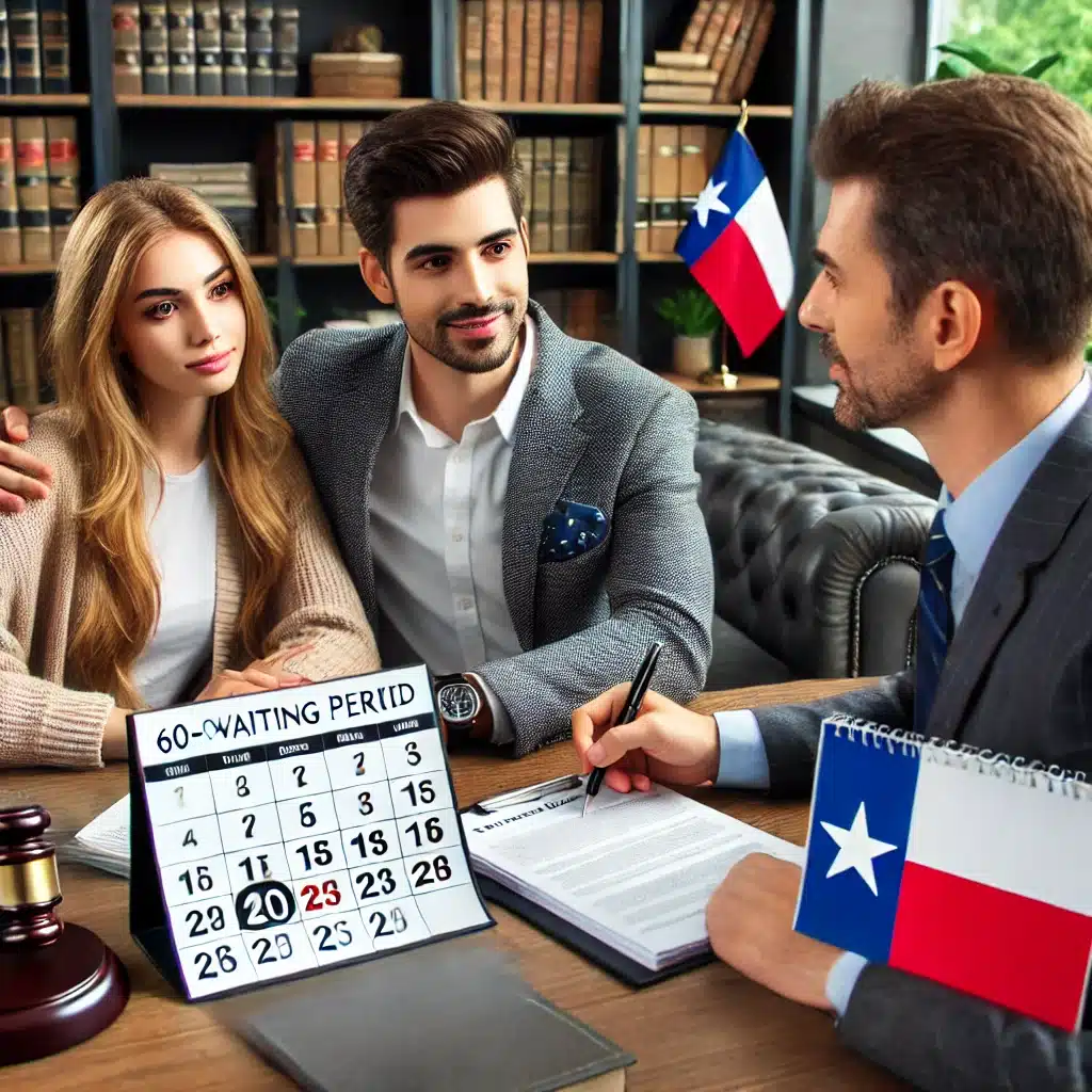Texas law requires a mandatory 60-day waiting period