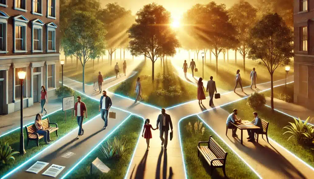 An illustration depicting real-life examples and case studies of divorce.