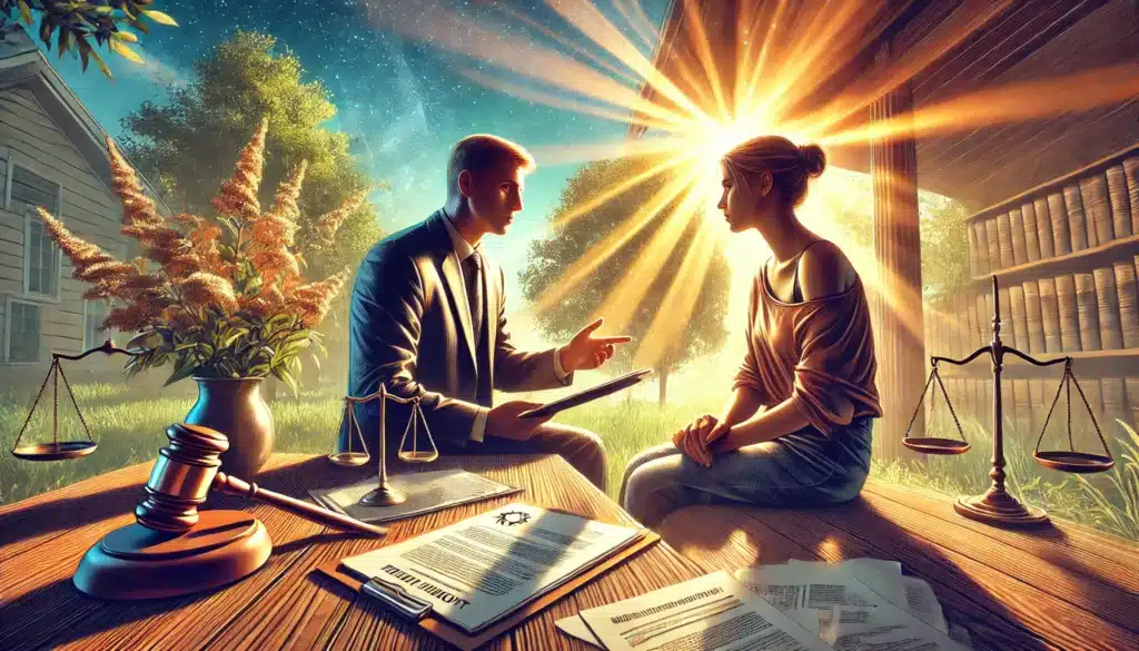 An illustration emphasizing the importance of consulting a family law attorney