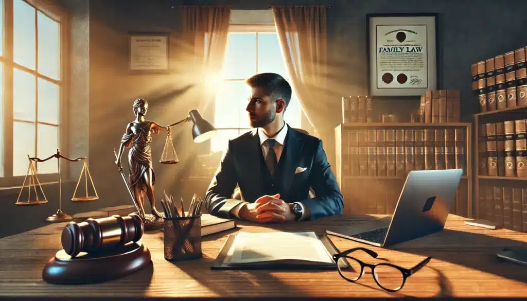 An illustration highlighting the importance of hiring a family law attorney during divorce.