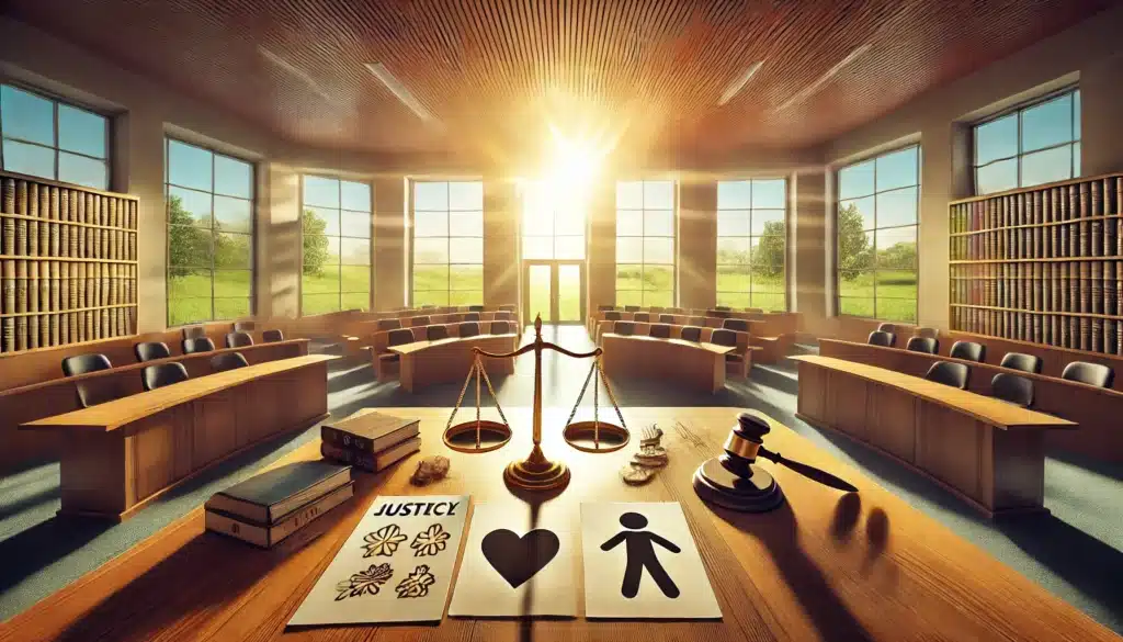 An illustration representing factors considered by the court in custody cases.