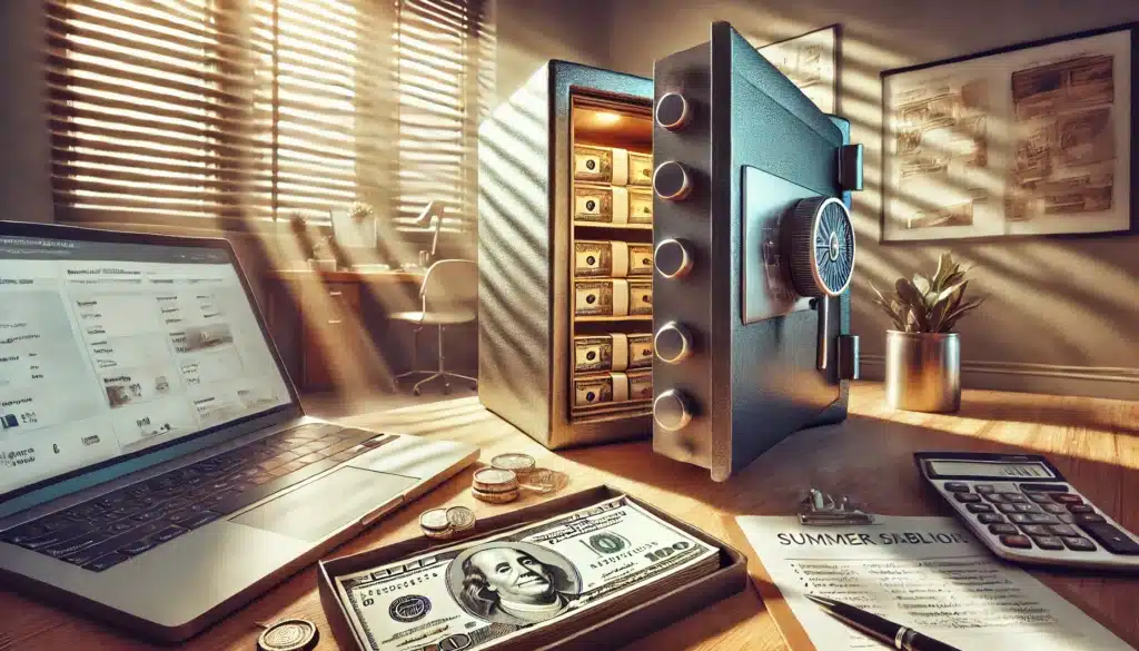 An illustration representing the safeguarding of personal assets during a divorce, with a focus on financial stability.