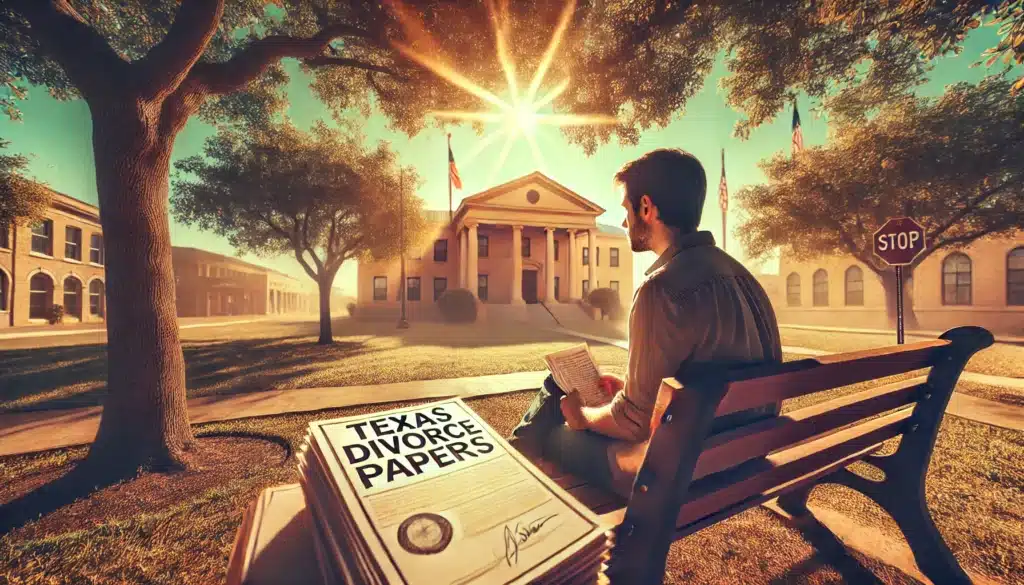 An illustration showing what happens after you serve your spouse Texas divorce papers.