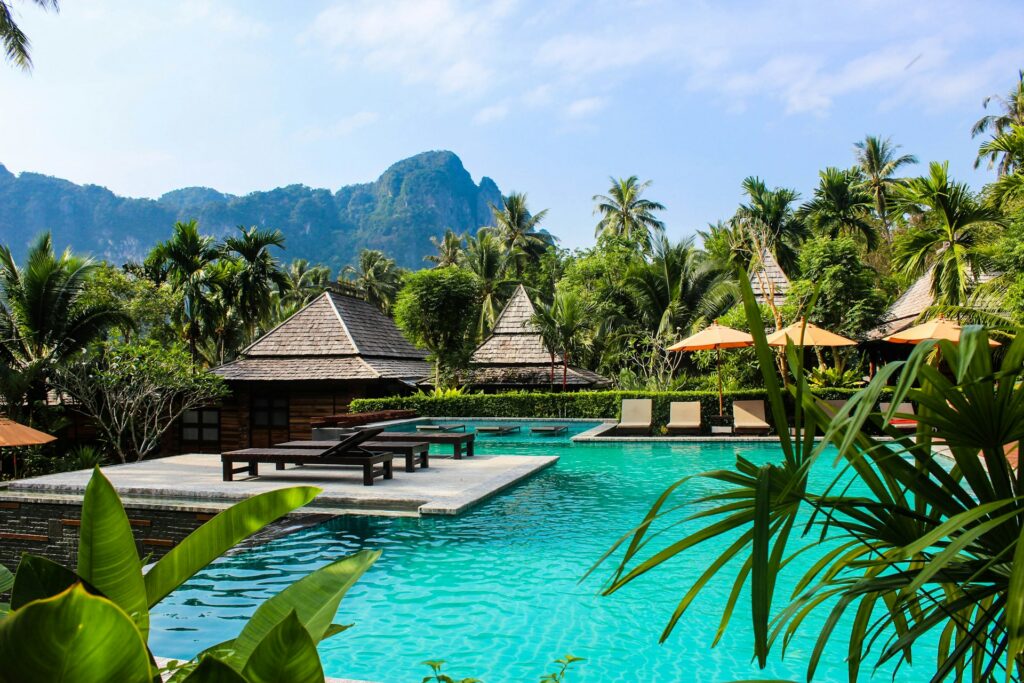 resort with huts
