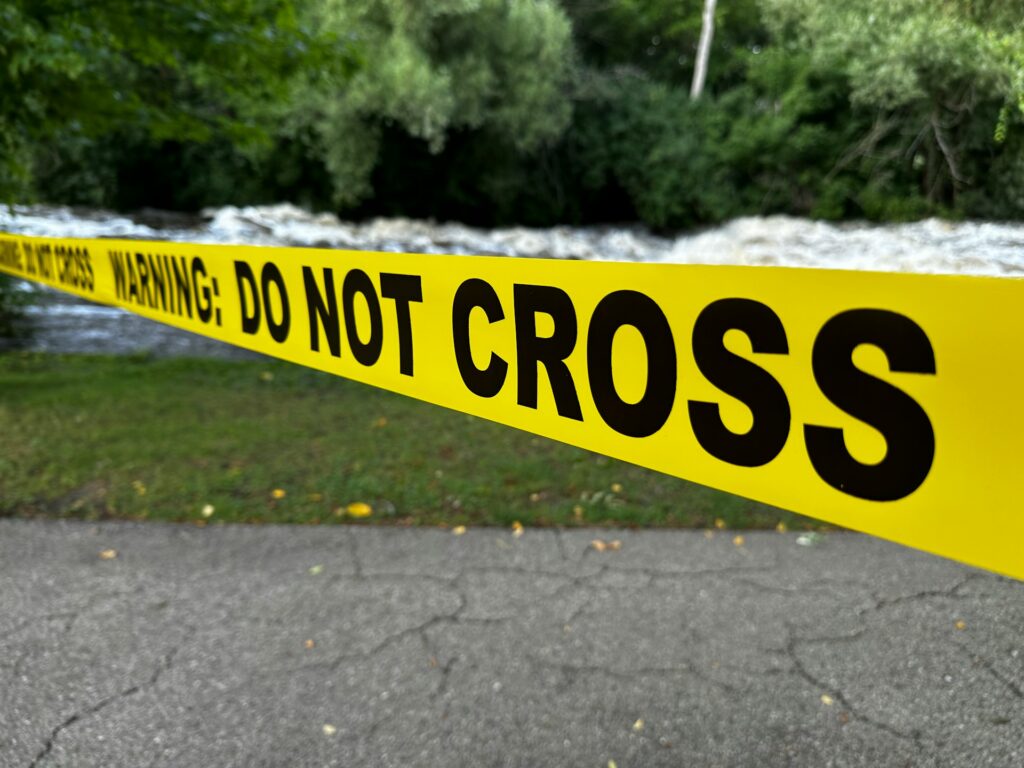yellow police line